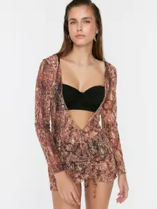 Trendyol Printed Bodycon Mini Dress