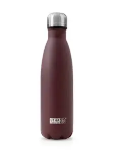 USHA SHRIRAM Maroon Stainless Steel Leak Proof Water Bottle 1 ltr