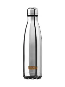 USHA SHRIRAM Silver Toned Leak Proof Insulated Stainless Steel Water Bottle 500 ml