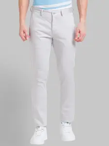 Park Avenue Men Slim Fit Mid-Rise Cotton Formal Trouser