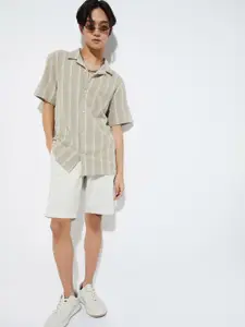 max URB_N Standard Opaque Striped Cotton Casual Shirt