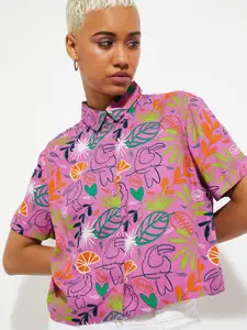 max Graphic Printed Standard Spread Collar Casual Shirt
