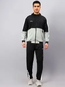 Shiv Naresh Colourblocked Mock Collar Sweatshirt & Trouser