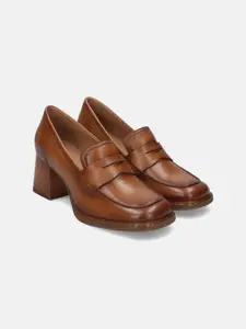 BAGATT Leather Block Heeled Loafers