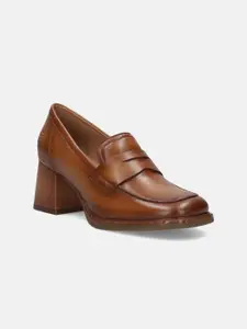 BAGATT Scala Leather Block Heeled Loafers