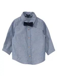 KIABI Boys Spread Collar Long Sleeves Cotton Casual Shirt