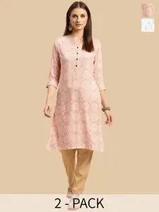 Rangita Selection Of 2 Ethnic Motifs Printed Kurta