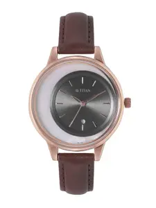 Titan Women Leather Straps Analogue Watch 2648WL04