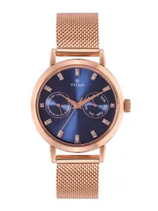 Titan Women Embellished Dial Analogue Multi Function Watch 2569WM05