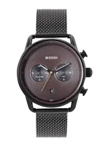 Titan Men Patterned Analogue Watch 1860NM01