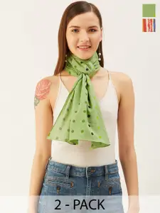 Trend Arrest Women Pack of 2 Printed Scarf