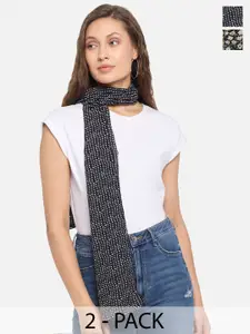 Trend Arrest Pack Of 2 Printed Scarfs