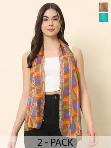 Trend Arrest Pack Of 2 Printed Scarves