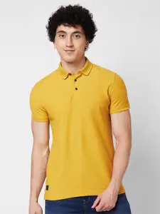 SPYKAR Polo Collar Cotton Slim Fit T-shirt
