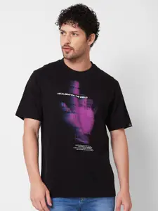 SPYKAR Round Neck Printed Cotton T-shirt