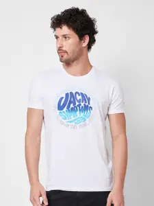 SPYKAR Typography Printed Slim Fit T-shirt