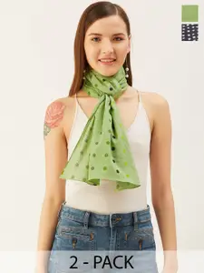 Trend Arrest Pack Of 2 Printed Scarves