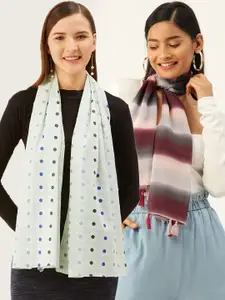 Trend Arrest Pack Of 2 Printed Scarves