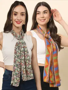 Trend Arrest Pack Of 2 Printed Scarves