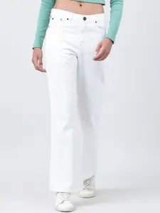 Bene Kleed Women High Rise Pure cotton Solid Bootcut Jeans