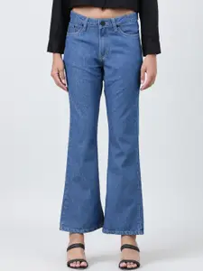 Bene Kleed Women Bootcut Clean Look High-Rise Cotton Jeans