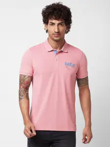 SPYKAR Polo Collar Cotton Slim Fit T-shirt