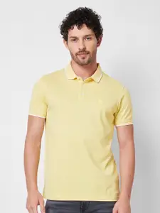 SPYKAR  Polo Collar Short Sleeves Slim Fit Cotton T-shirt