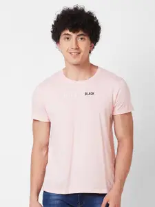 SPYKAR Typography Cotton Slim Fit T-shirt