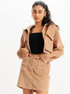 FREAKINS Straight Pure Cotton Mini Skirts