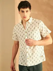 DENNISON Block Printed Oversized Casual Shirt