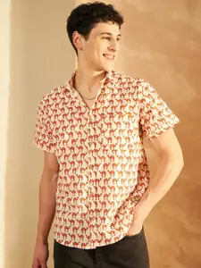 DENNISON Block Printed Casual Shirt