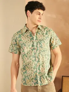 DENNISON Block Printed Oversized Casual Shirt