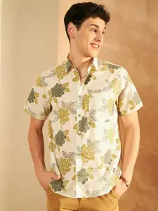 DENNISON Block Printed Oversized Lightweight Casual Shirt