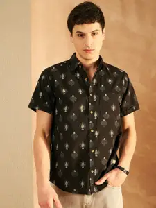 DENNISON Block Printed Lightweight Casual Shirt