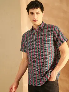 DENNISON Block Printed Oversized Lightweight Casual Shirt