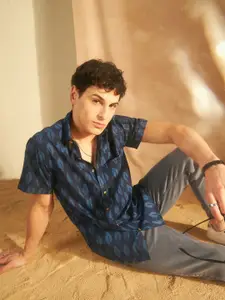 DENNISON Block Printed Lightweight Casual Shirt