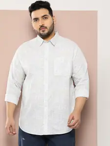 Sztori Men Plus Size Original Printed Pure Cotton Casual Shirt