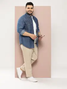 Sztori Men Plus Size Original Solid Casual Shirt