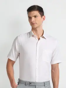 Arrow Slim Fit Micro Checked Cutaway Collar Pure Cotton Formal Shirt