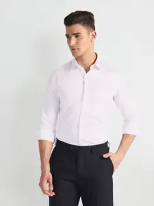 Arrow spread collar Long Sleeves Striped Cotton Formal Shirt