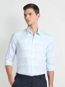 Arrow New York Slim Fit Horizontal Striped Pure Cotton Casual Shirt
