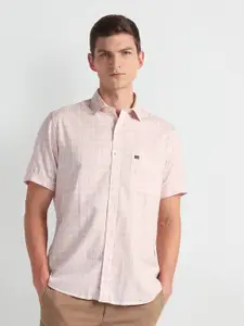 Arrow Sport Tartan Checked Twill Casual Shirt