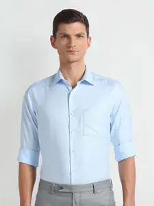 Arrow Spread Collar Long Sleeves Cotton Autopress Formal Shirt