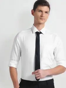 Arrow Slim Fit Textured Opaque Cotton Formal Shirt