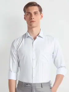 Arrow Auto Press Checked Pure Cotton Twill Autopress Formal Shirt