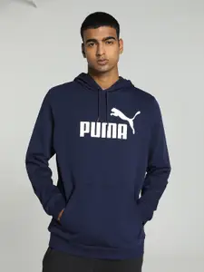 Puma Brand Logo Printed Cotton Hooded Sweatshirt
