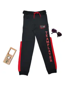 BAESD Boys Mid-Rise Typography Printed Cotton Joggers