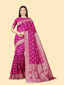 Celeb Styles Woven Design Zari Silk Blend Banarasi Saree