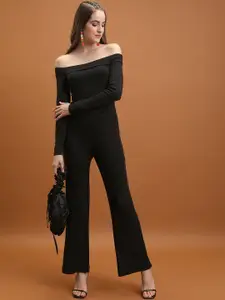Tokyo Talkies Knited Off Shoulder Top With Flared Trouser Co-Ords
