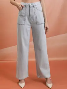 Tokyo Talkies Women Blue Straight Fit Cotton Jeans